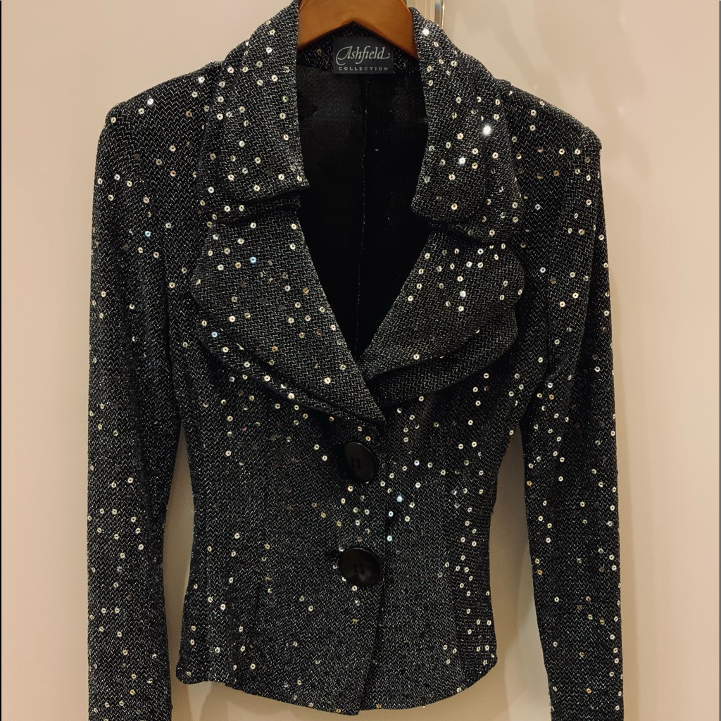 Nwot Stunning Ashfield Collection Sequin Embellished Evening Top Small